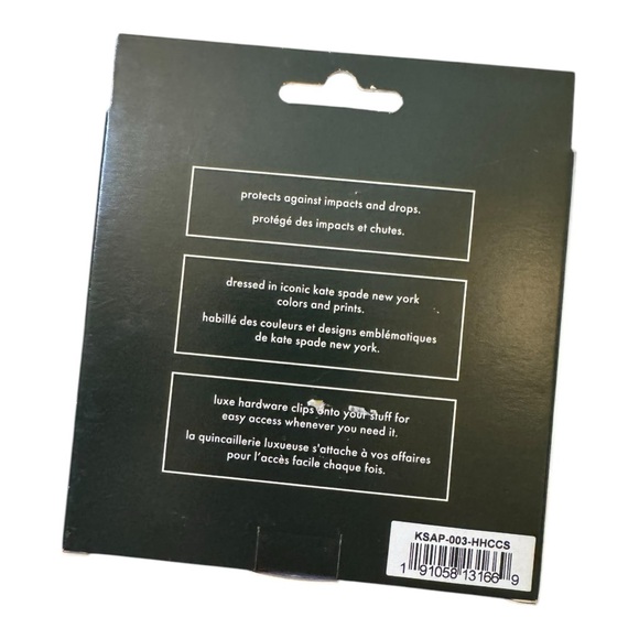 Kate Spade AirPods 3rd generation Case with Clip Pink Hollyhock Pattern NIB - Picture 2 of 2